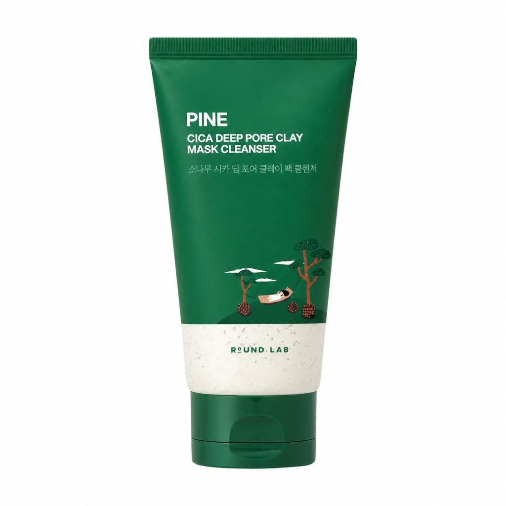 Round Lab – Pine Cica Deep Pore Clay Mask Cleanser, 150 ml