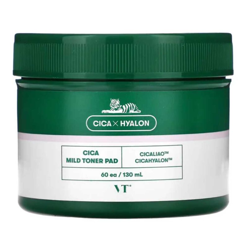 VT Cosmetics – Cica Mild Toner Pad, 60 pads