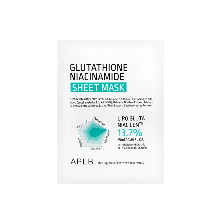 APLB – Glutathione Niacinamide Beauty Sheet Mask, 1 sheet